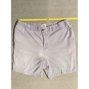 HB Men's Chino Shorts Size 44R Lavender Blue Casual Summer Flat Front